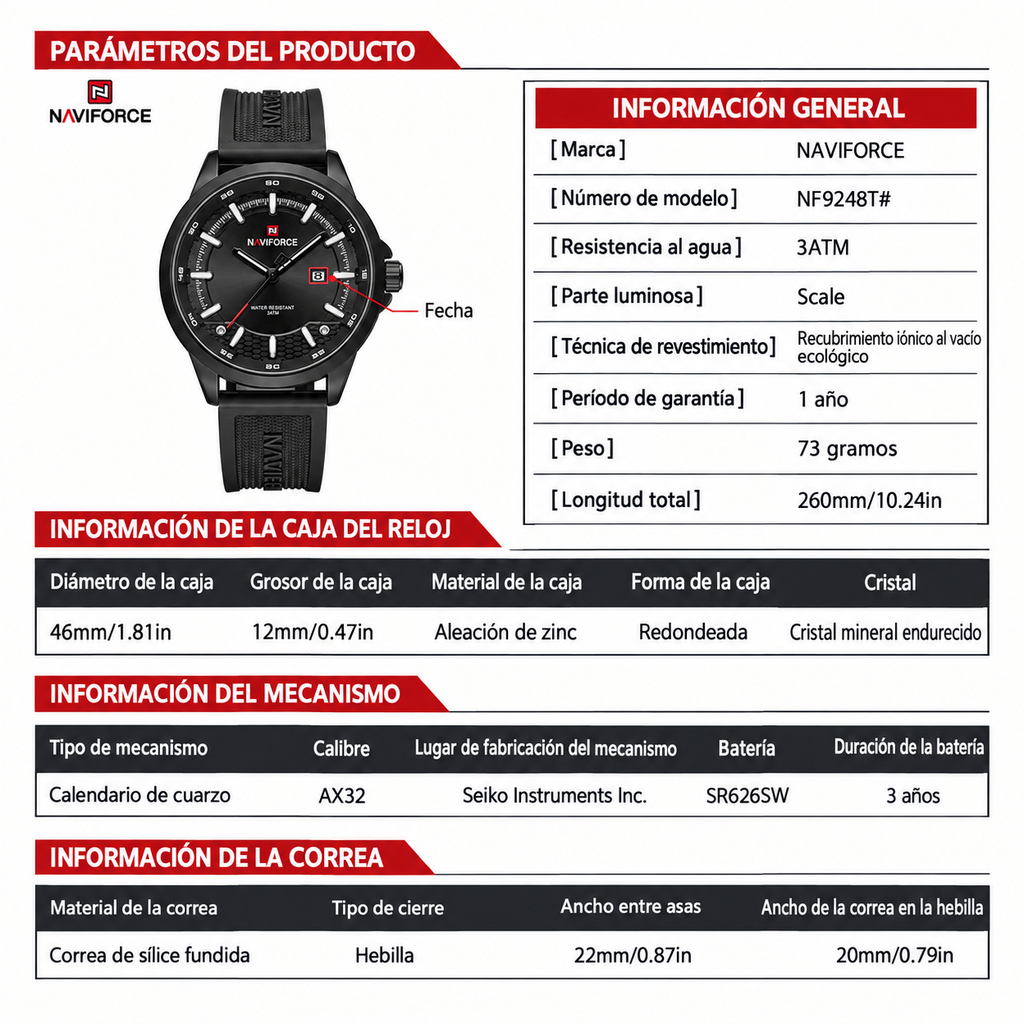 RELOJ HOMBRE NAVIFORCE
